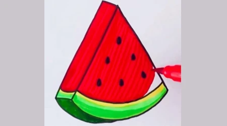 Easy Drawing Watermelon