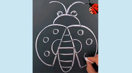 Ladybug drawing from letter A